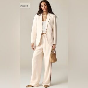 J.Crew Arden blazer in luster canvas in summer linen